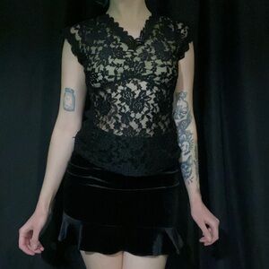 Black lace top